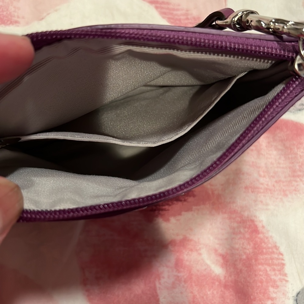 Super cute Purple Coach Wristlet - Picture 8 of 8